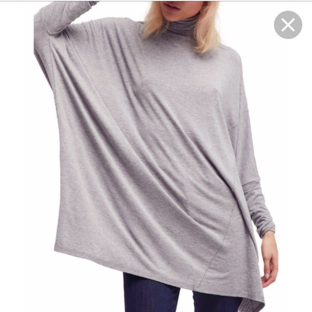 NWT (Blue) Free People Turtleneck L.S OversizedTop